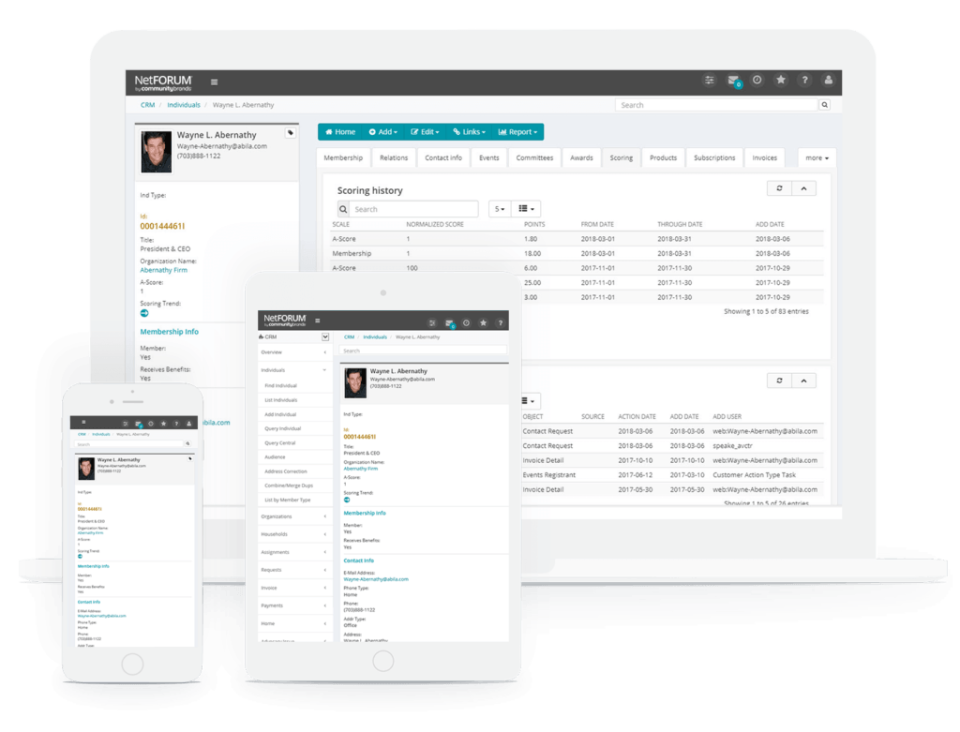 screenshot of NetForum Enterprise